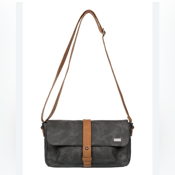 Roxy Gray and Tan Women's Crossbody Bag - Picture 1 of 16